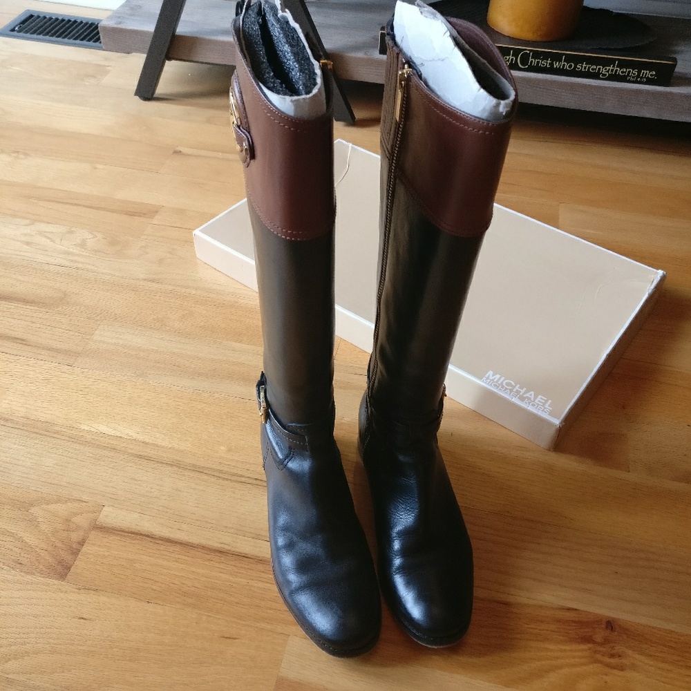 Michael kors stockard leather riding boot in BOX - Picture 7 of 8
